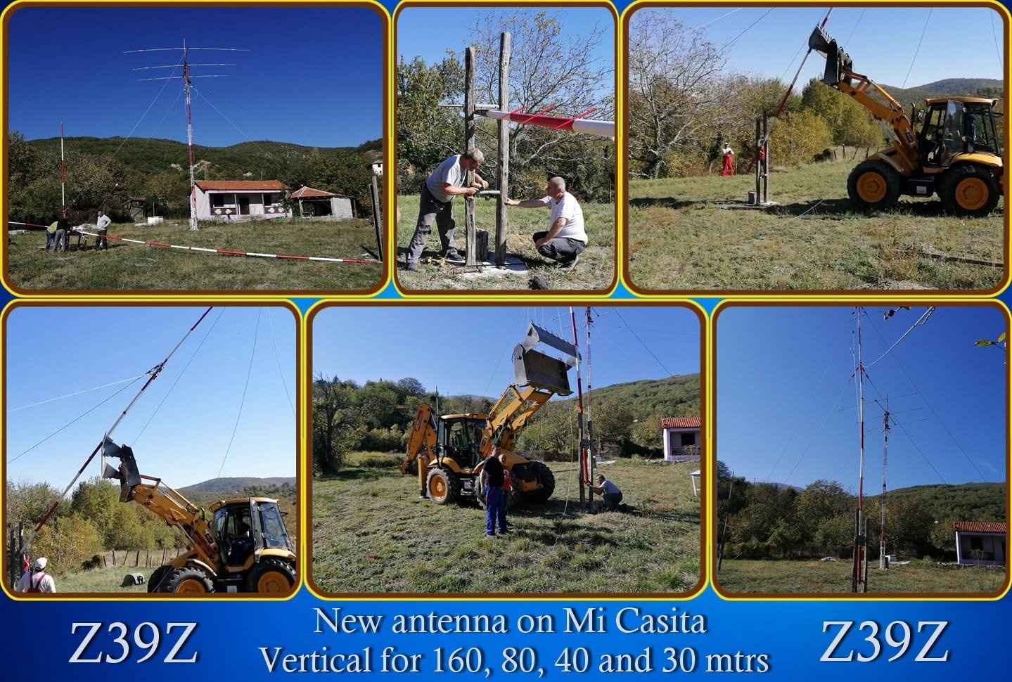 Installing the new vertical antenna at Mi Casita
